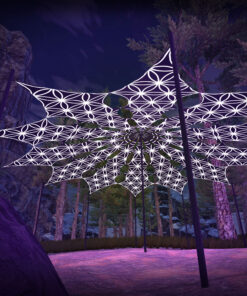 FL-PT02 - 12 Petals Set - Black&White Ceiling Decoration - 3D-Preview