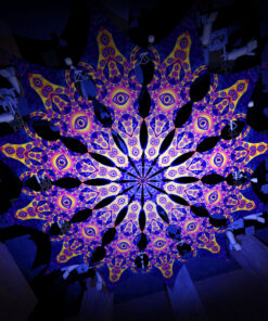 Big Star - 12 Petals Canopy Set - UV-Reactive Flurescent Ceiling Decoration - 3D-Preview