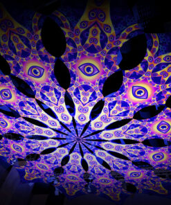 Big Star - 12 Petals Canopy Set - UV-Reactive Flurescent Ceiling Decoration - 3D-Preview