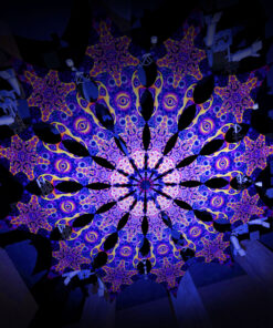 Central Eye - 12 Petals Canopy Set - UV-Reactive Flurescent Ceiling Decoration - 3D-Preview