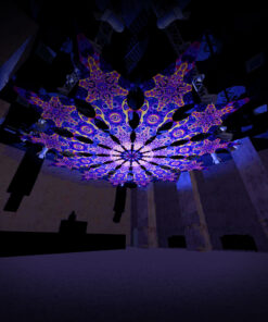 Central Eye - 12 Petals Canopy Set - UV-Reactive Flurescent Ceiling Decoration - 3D-Preview