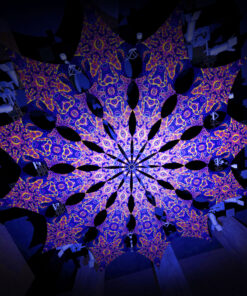 Two Stars - 12 Petals Canopy Set - UV-Reactive Flurescent Ceiling Decoration - 3D-Preview