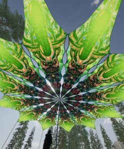 Trippy Alien - 12 Petals Canopy Set - UV-Reactive Flurescent Ceiling Decoration - 3D-Preview