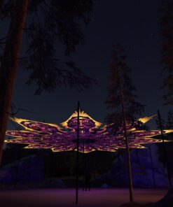 AS-PT01 - 12 Petals Canopy Set - UV-Reactive Flurescent Ceiling Decoration - 3D-Preview