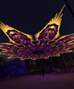 AS-PT01 - 12 Petals Canopy Set - UV-Reactive Flurescent Ceiling Decoration - 3D-Preview