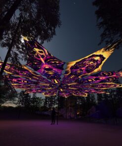 AS-PT01 and AS-PT02 - 12 Petals Canopy Set - UV-Reactive Flurescent Ceiling Decoration - 3D-Preview