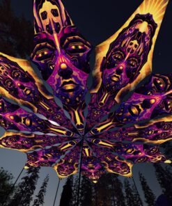 AS-PT01 and AS-PT02 - 12 Petals Canopy Set - UV-Reactive Flurescent Ceiling Decoration - 3D-Preview