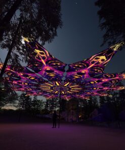 AS-PT02 - 12 Petals Canopy Set - UV-Reactive Flurescent Ceiling Decoration - 3D-Preview