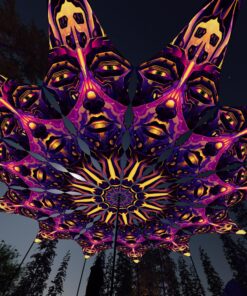 AS-PT02 - 12 Petals Canopy Set - UV-Reactive Flurescent Ceiling Decoration - 3D-Preview