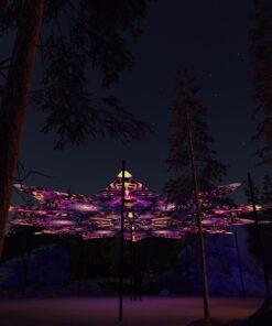 AS-PT02 and AS-PT03 - 12 Petals Canopy Set - UV-Reactive Flurescent Ceiling Decoration - 3D-Preview