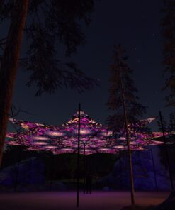 AS-PT03 - 12 Petals Canopy Set - UV-Reactive Flurescent Ceiling Decoration - 3D-Preview