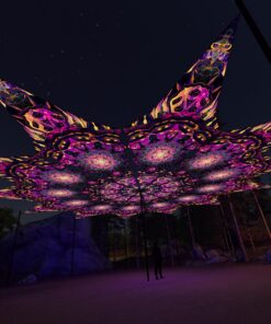 AS-PT03 - 12 Petals Canopy Set - UV-Reactive Flurescent Ceiling Decoration - 3D-Preview