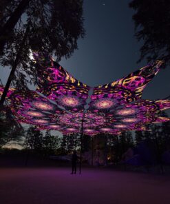 AS-PT03 - 12 Petals Canopy Set - UV-Reactive Flurescent Ceiling Decoration - 3D-Preview