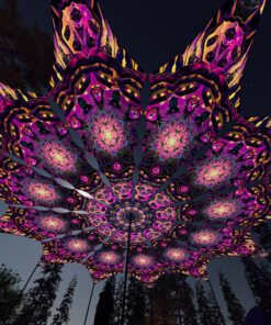 AS-PT03 - 12 Petals Canopy Set - UV-Reactive Flurescent Ceiling Decoration - 3D-Preview