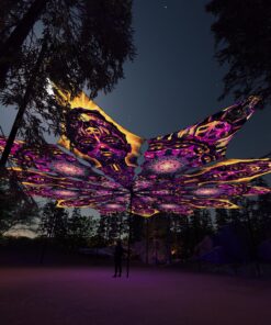 AS-PT03 and AS-PT01 - 12 Petals Canopy Set - UV-Reactive Flurescent Ceiling Decoration - 3D-Preview