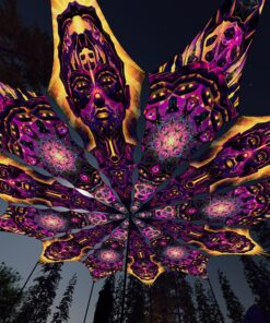 AS-PT03 and AS-PT01 - 12 Petals Canopy Set - UV-Reactive Flurescent Ceiling Decoration - 3D-Preview