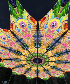 DMT-Fish - 12 Petals Canopy Set - UV-Reactive Flurescent Ceiling Decoration - 3D-Preview