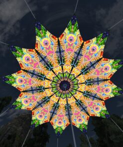 DMT-Fish - 12 Petals Canopy Set - UV-Reactive Flurescent Ceiling Decoration - 3D-Preview