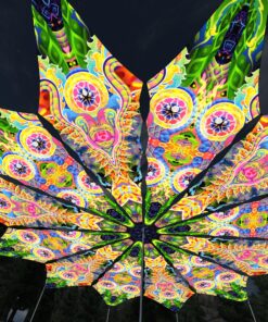 DMT-Fish and Mind Tunnel - 12 Petals Canopy Set - UV-Reactive Flurescent Ceiling Decoration - 3D-Preview