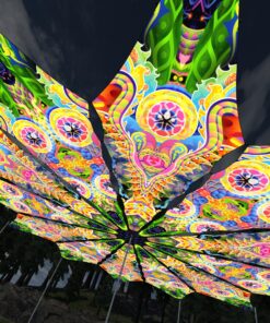 DMT-Fish and Mind Tunnel - 12 Petals Canopy Set - UV-Reactive Flurescent Ceiling Decoration - 3D-Preview