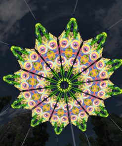 Mind Tunnel - 12 Petals Canopy Set - UV-Reactive Flurescent Ceiling Decoration - 3D-Preview