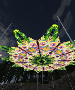 Mind Tunnel - 12 Petals Canopy Set - UV-Reactive Flurescent Ceiling Decoration - 3D-Preview