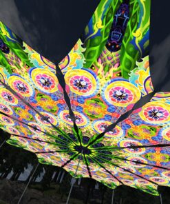 Mind Tunnel - 12 Petals Canopy Set - UV-Reactive Flurescent Ceiling Decoration - 3D-Preview