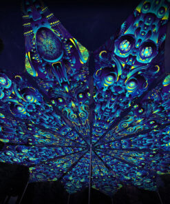 Cyber Nexus and Neuro Hybrid - 12 Petals Canopy Set - UV-Reactive Flurescent Ceiling Decoration - 3D-Preview