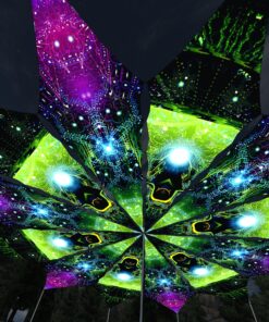 Geometry Galaxy and Green Adept - 12 Petals Canopy Set - UV-Reactive Flurescent Ceiling Decoration - 3D-Preview