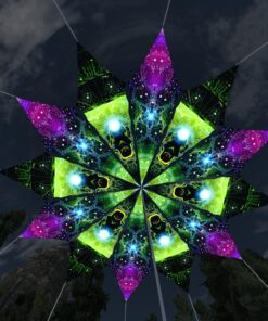 Geometry Galaxy and Green Adept - 12 Petals Canopy Set - UV-Reactive Flurescent Ceiling Decoration - 3D-Preview