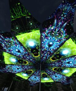 Green Adept and Green Adept - 12 Petals Canopy Set - UV-Reactive Flurescent Ceiling Decoration - 3D-Preview
