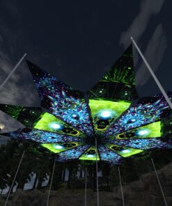 Green Adept and Green Adept - 12 Petals Canopy Set - UV-Reactive Flurescent Ceiling Decoration - 3D-Preview