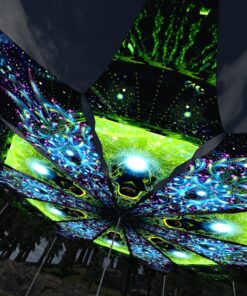 Green Adept and Green Adept - 12 Petals Canopy Set - UV-Reactive Flurescent Ceiling Decoration - 3D-Preview