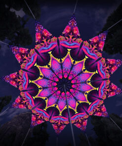 Demon Harmony - 12 Petals Canopy Set - UV-Reactive Flurescent Ceiling Decoration - 3D-Preview