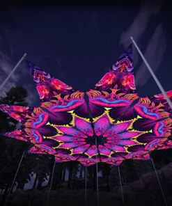 Demon Harmony - 12 Petals Canopy Set - UV-Reactive Flurescent Ceiling Decoration - 3D-Preview