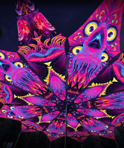 Demon Harmony and Wild Serenity - 12 Petals Canopy Set - UV-Reactive Flurescent Ceiling Decoration - 3D-Preview
