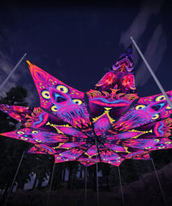 Demon Harmony and Wild Serenity - 12 Petals Canopy Set - UV-Reactive Flurescent Ceiling Decoration - 3D-Preview