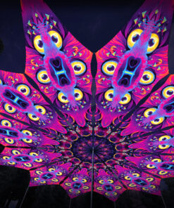 Spirit Realm - 12 Petals Canopy Set - UV-Reactive Flurescent Ceiling Decoration - 3D-Preview