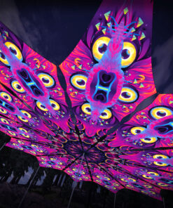 Spirit Realm - 12 Petals Canopy Set - UV-Reactive Flurescent Ceiling Decoration - 3D-Preview