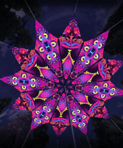 Spirit Realm and Demon Harmony - 12 Petals Canopy Set - UV-Reactive Flurescent Ceiling Decoration - 3D-Preview