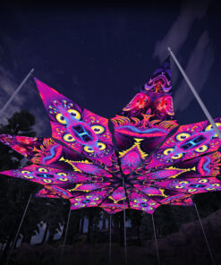 Spirit Realm and Demon Harmony - 12 Petals Canopy Set - UV-Reactive Flurescent Ceiling Decoration - 3D-Preview