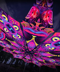 Spirit Realm and Demon Harmony - 12 Petals Canopy Set - UV-Reactive Flurescent Ceiling Decoration - 3D-Preview