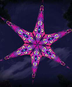 Spirit Realm - 6 Petals Canopy Set - UV-Reactive Flurescent Ceiling Decoration - 3D-Preview