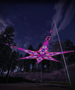 Spirit Realm - 6 Petals Canopy Set - UV-Reactive Flurescent Ceiling Decoration - 3D-Preview