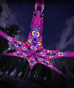 Spirit Realm - 6 Petals Canopy Set - UV-Reactive Flurescent Ceiling Decoration - 3D-Preview