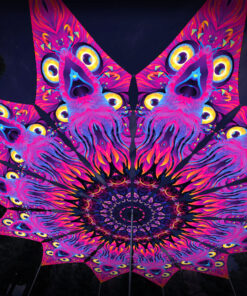 Wild Serenity - 12 Petals Canopy Set - UV-Reactive Flurescent Ceiling Decoration - 3D-Preview