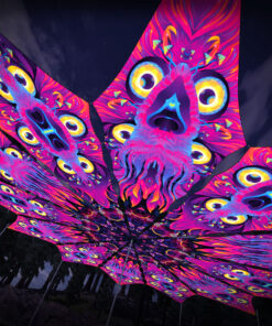 Wild Serenity and Spirit Realm - 12 Petals Canopy Set - UV-Reactive Flurescent Ceiling Decoration - 3D-Preview
