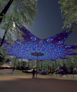 Deep Sea - 12 Petals Canopy Set - UV-Reactive Flurescent Ceiling Decoration - 3D-Preview