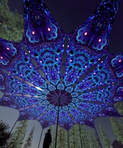 Deep Sea - 12 Petals Canopy Set - UV-Reactive Flurescent Ceiling Decoration - 3D-Preview