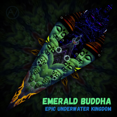 Emerald Buddha - UV-Reactive Fluorescent Petal - Design Preview